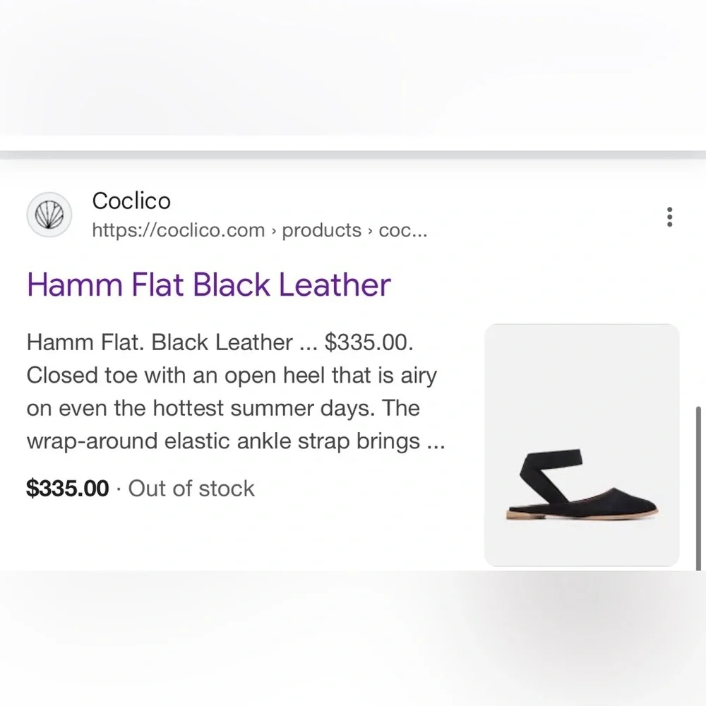 NWT Coclico Hamm Talco Bone Leather Flat Size 37